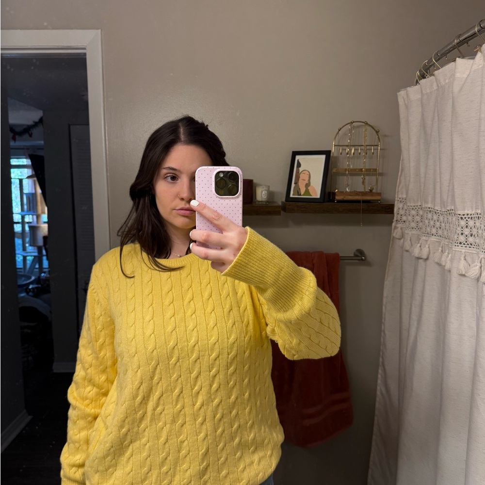 GAP Sunny Yellow Cable Knit Sweater